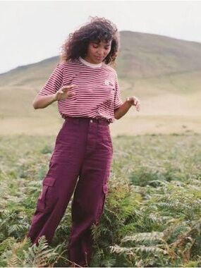 Lucy & Yak KHAKI GREEN 90s Jayden Oversized Cargo Trousers